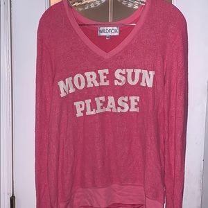 Wildfox v-neck baggy beach jumper